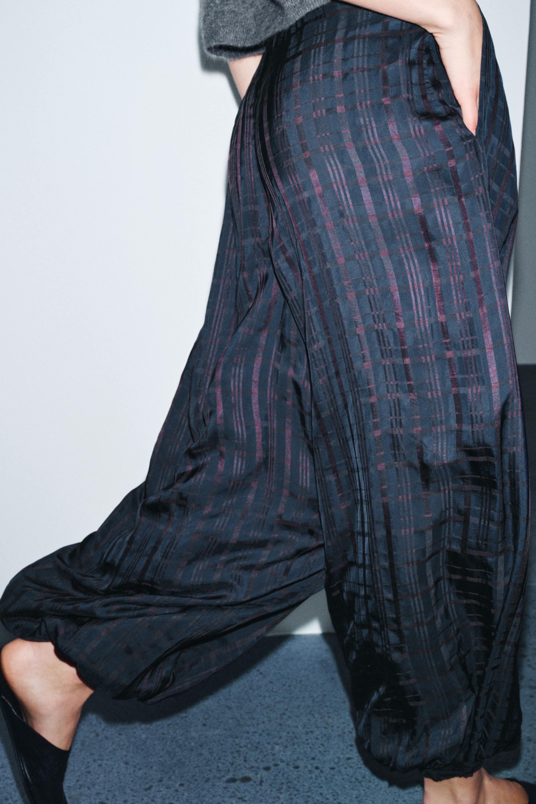 ZW COLLECTION PLAID BALLOON PANTS